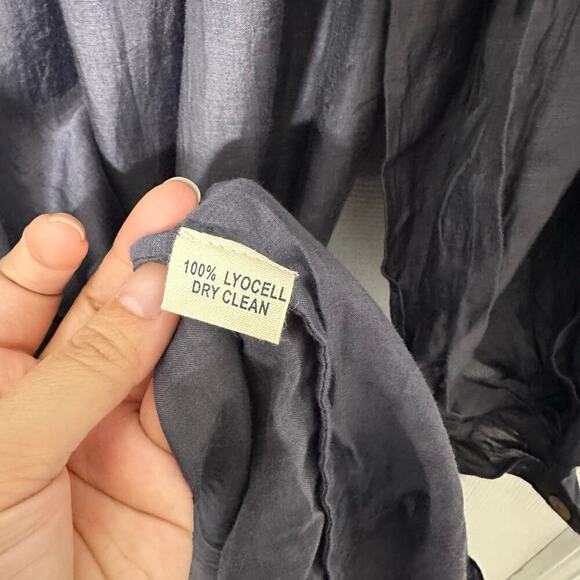 Matta Phool Dress Size L Dark Gray Lagenlook Boho Oversized Midi - Picture 5 of 9